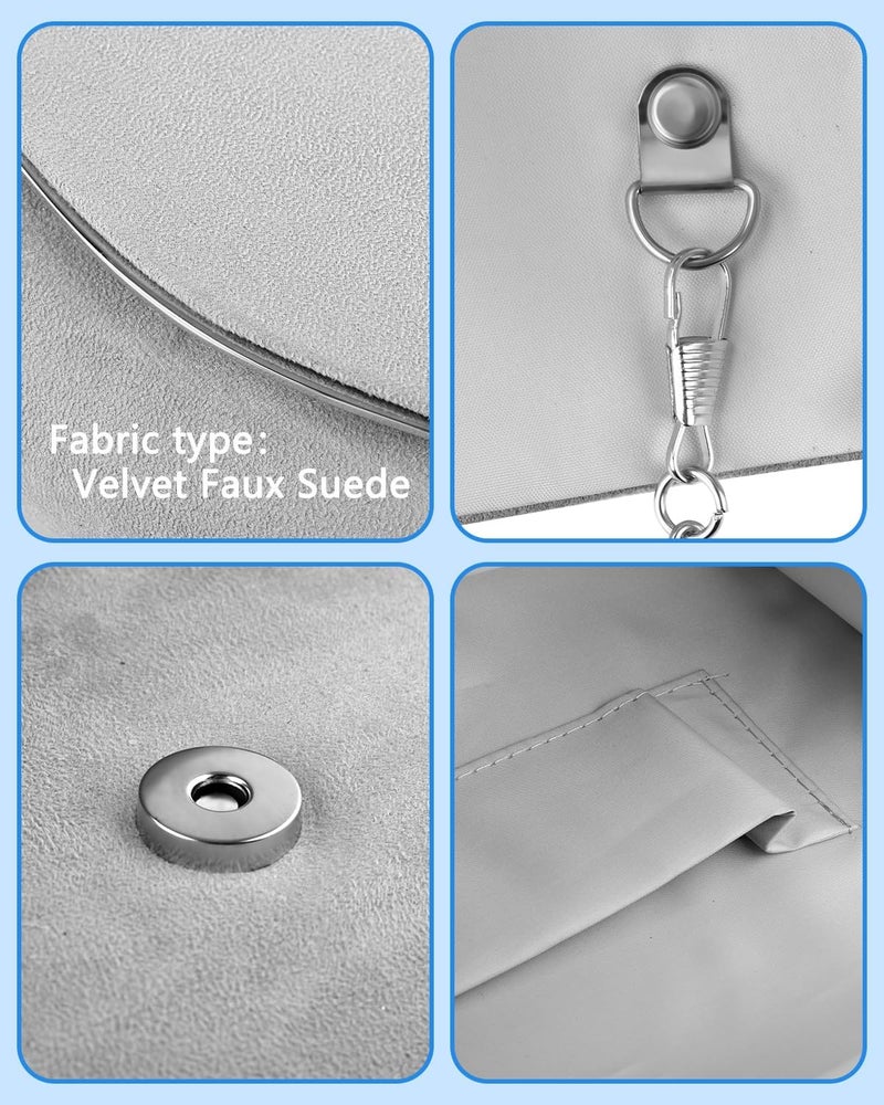 TINDTOP Clutch Purses for Women, Formal Evening Bags Suede Shoulder Envelope Party Handbags Wedding Cocktail Prom Clutches - Image 3